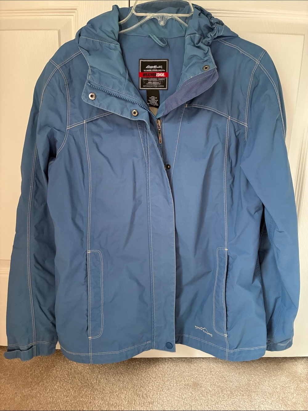 Women’s Eddie Bauer Blue Hooded Women's Waterproof Jacket, M